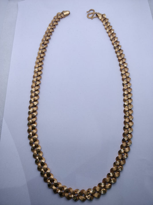 Royal Matte Cuban Gold Chain | Purity 22 Carat | Weight 54.5G