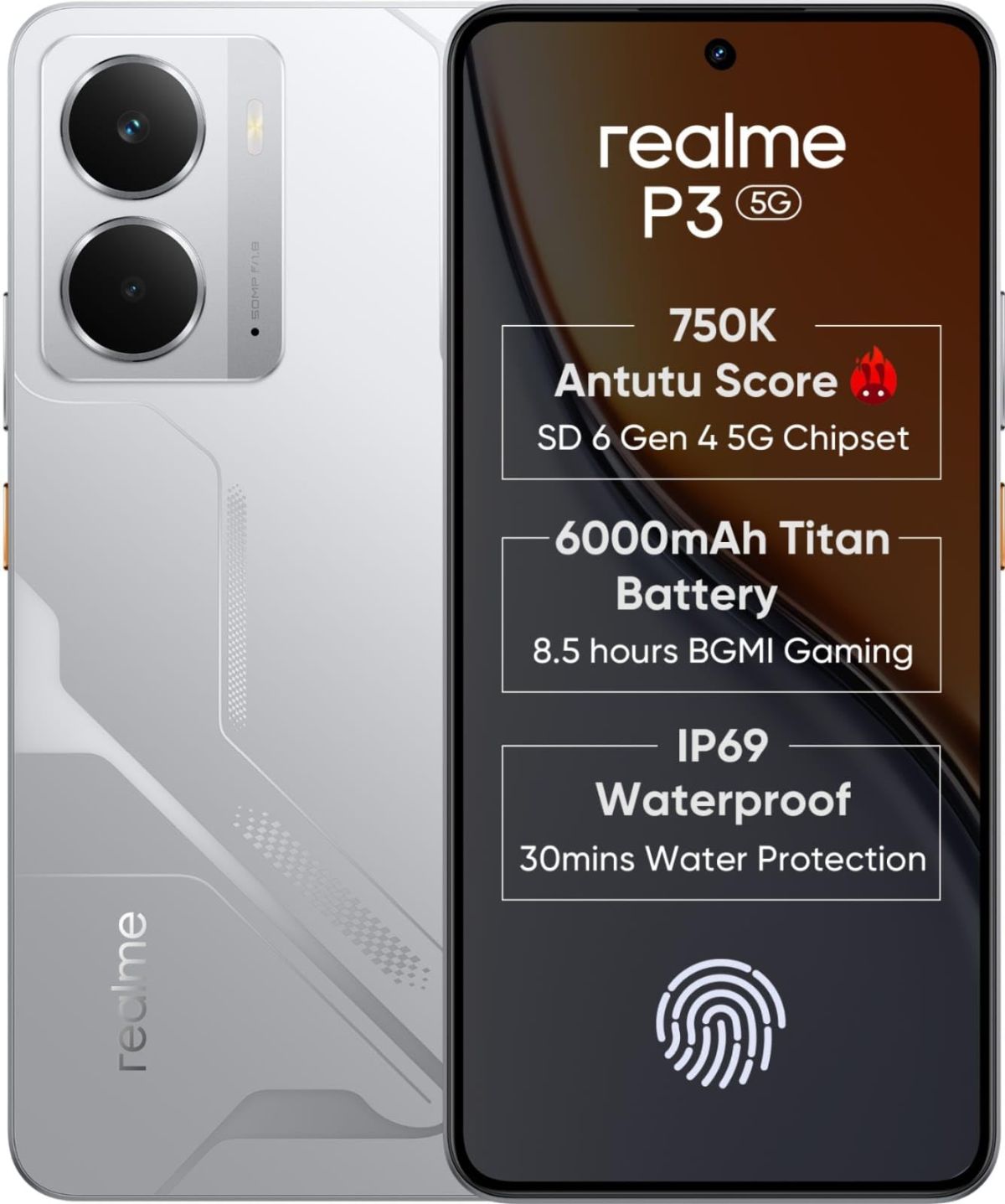 Realme P3 5G - Renewed Mobile Device - Authentic Product Photo