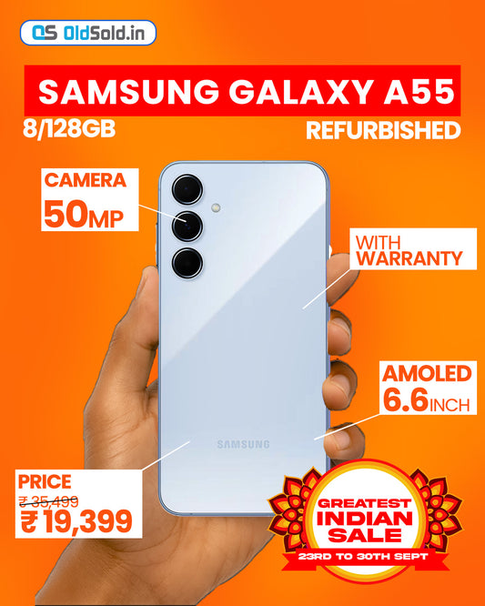 Samsung Galaxy A55 5G - Renewed Mobile Device - Authentic Product Photo