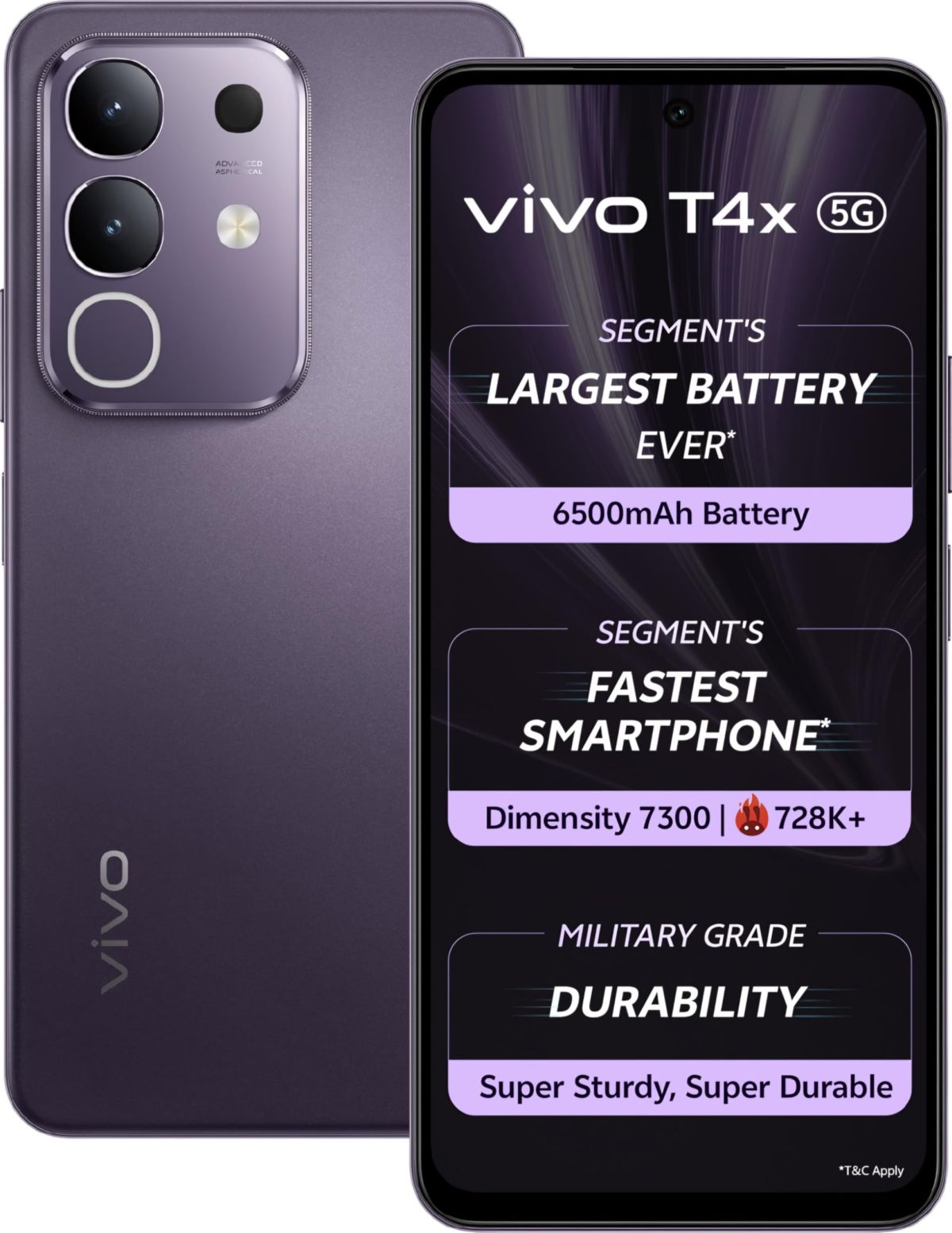 vivo T4x 5G - Refurbished Smartphone - Official Image